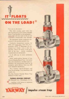 Yarnall-Waring Company 1953 Vintage Ad Yarway Floats Load Steam Trap