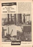 Thew Shovel Company 1953 Vintage Ad Lorain Rubber Cranes Oil Refinery