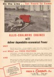 Fred E Cooper Inc 1953 Vintage Ad Allis-Chalmers Engines Years Come