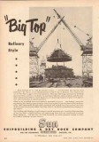 Sun Shipbuilding Dry Dock Company 1953 Vintage Ad Oil Refinery Big Top