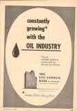City National Bank 1953 Vintage Ad Oil Industry Houston Texas Growing