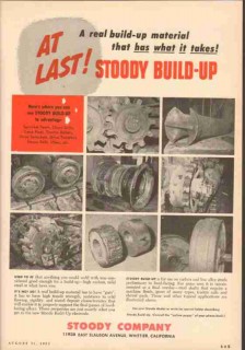 Stoody Company 1953 Vintage Ad Oil Field Build-Up Electrode Material Stoody Company 1953 Vintage Ad Oil Field Build-Up Electrode Material
