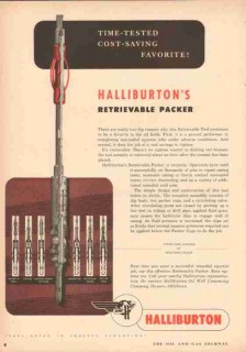Halliburton Oil Well Cementing Company 1953 Vintage Ad Retrievable -3