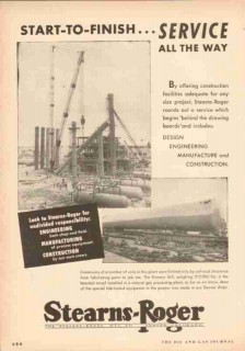 Stearns-Roger Mfg Company 1953 Vintage Ad Oil Start-To-Finish Service