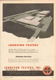 Johnston Testers Inc 1953 Vintage Ad Oil Services Houston TX New Home Johnston Testers Inc 1953 Vintage Ad Oil Services Houston TX New Home