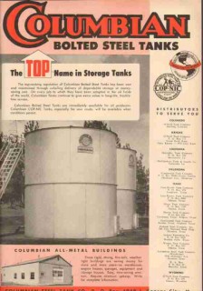 Columbian Steel Tank Company 1953 Vintage Ad Oil Storage Top Name Columbian Steel Tank Company 1953 Vintage Ad Oil Storage Top Name