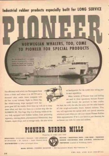 pioneer rubber mills 1953 kosmos norwegian whaler hose belt vintage ad