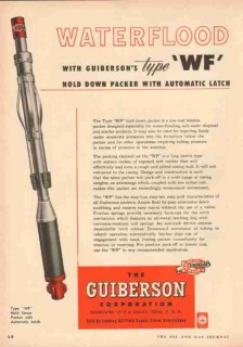 Guiberson Corp 1953 Vintage Ad Oil Packer Automatic Latch Waterflood Guiberson Corp 1953 Vintage Ad Oil Packer Automatic Latch Waterflood