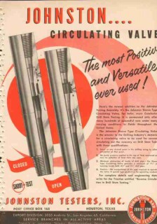 Johnston Testers Inc 1953 Vintage Ad Oil Circulating Valve Sleeve Type Johnston Testers Inc 1953 Vintage Ad Oil Circulating Valve Sleeve Type