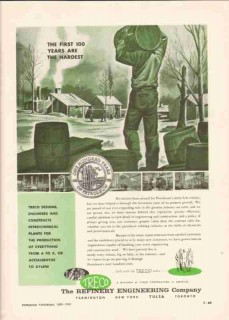 Refinery Engineering Company 1959 Vintage Ad Oil First Years Hardest