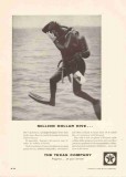 Texas Company 1959 Vintage Ad Petroleum Million Dollar Dive California