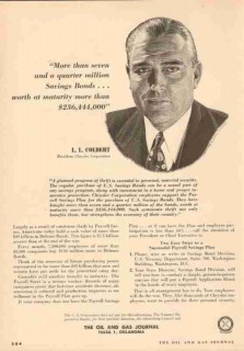 chrysler corp 1954 l l colbert president payroll savings vintage ad