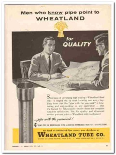 Wheatland Tube Company 1959 Vintage Ad Oil Field Pipe Quality Yearmark Wheatland Tube Company 1959 Vintage Ad Oil Field Pipe Quality Yearmark