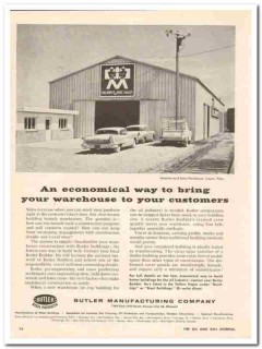 Butler Mfg Company 1959 Vintage Ad Milwhite Mud Sales Casper Warehouse