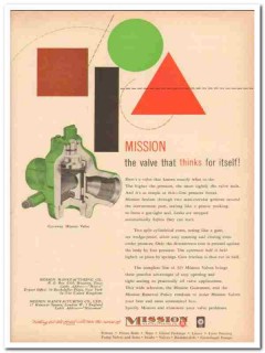 Mission Mfg Company 1959 Vintage Ad Oil Field Valve Thinks For Itself Mission Mfg Company 1959 Vintage Ad Oil Field Valve Thinks For Itself