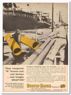 Gustin-Bacon Mfg Company 1959 Vintage Ad Oil Snap-On Compared K Factor Gustin-Bacon Mfg Company 1959 Vintage Ad Oil Snap-On Compared K Factor