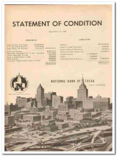 national bank of tulsa 1959 statement of condition oilfield vintage ad national bank of tulsa 1959 statement of condition oilfield vintage ad