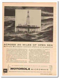 Motorola Communications 1959 Vintage Ad Microwave Control Offshore Oil Motorola Communications 1959 Vintage Ad Microwave Control Offshore Oil