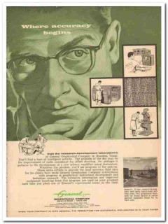 General Geophysical Company 1959 Vintage Ad Oil Field Accuracy Begins