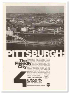 wtae-tv 1973 pittsburgh the friendly city bridges people vintage ad wtae-tv 1973 pittsburgh the friendly city bridges people vintage ad