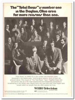 cox broadcasting corp 1973 whio-tv dayton ohio total news vintage ad cox broadcasting corp 1973 whio-tv dayton ohio total news vintage ad