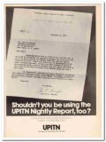 upitn 1973 post-newsweek stations inc nightly report media vintage ad
