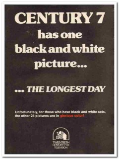 twentiest century-fox television 1973 century 7 longest day vintage ad