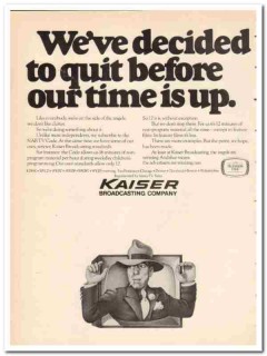 kaiser broadcasting company 1973 time up television media vintage ad