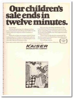 kaiser broadcasting company 1973 childrens television media vintage ad