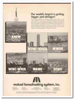 mutual broadcasting system 1973 worlds largest radio media vintage ad mutual broadcasting system 1973 worlds largest radio media vintage ad
