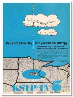 kstp tv 1973 minneapolis new tower blue sky media strategy vintage ad kstp tv 1973 minneapolis new tower blue sky media strategy vintage ad