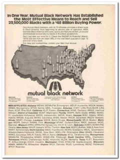 mutual black network 1973 effective radio television media vintage ad
