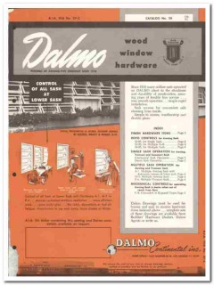 Dalmo Continental Inc 1958 Vintage Catalog Window Hardware Wood Sash
