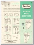 John Sterling Corp 1958 Vintage Catalog Hardware Door Pocket Sliding