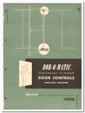 Republic Industries Inc 1958 Vintage Catalog Door Conceled Controls Republic Industries Inc 1958 Vintage Catalog Door Conceled Controls