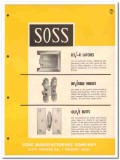 Soss Mfg Company 1958 Vintage Catalog Hardware Latches Hinges Butts