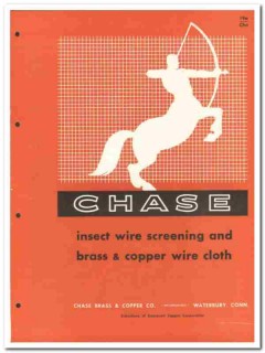 Chase Brass Copper Company 1958 Vintage Catalog Screening Wire Cloth Chase Brass Copper Company 1958 Vintage Catalog Screening Wire Cloth