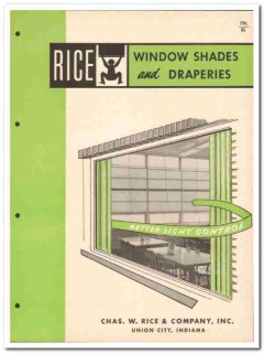 Chas W Rice Company 1958 Vintage Catalog Window Shades Light Control Chas W Rice Company 1958 Vintage Catalog Window Shades Light Control