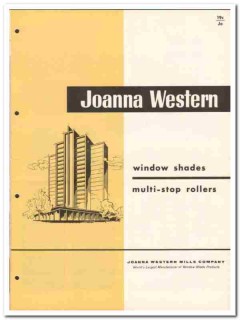 Joanna Western Mills Company 1958 Vintage Catalog Window Shades Roller