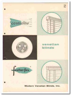 Modern Venetian Blinds Inc 1958 Vintage Catalog Controlite Featherflex Modern Venetian Blinds Inc 1958 Vintage Catalog Controlite Featherflex