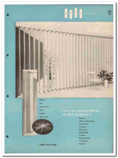Thru-Vu Vertical Blind Corp 1958 Vintage Catalog Windows Offices Big