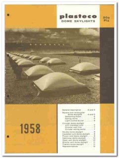 Plasteco Inc 1958 Vintage Catalog Roof Skylights Square Circular Dome Plasteco Inc 1958 Vintage Catalog Roof Skylights Square Circular Dome