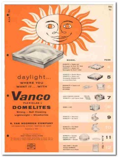 E Van Noorden Company 1958 Vintage Catalog Vanco Domelites Plexiglas E Van Noorden Company 1958 Vintage Catalog Vanco Domelites Plexiglas