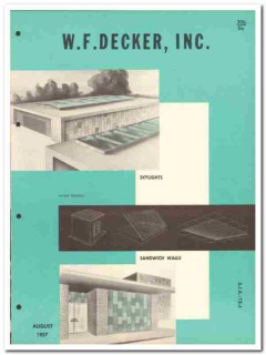 W F Decker Inc 1957 Vintage Catalog Skylights Fiberglas Sandwich Walls W F Decker Inc 1957 Vintage Catalog Skylights Fiberglas Sandwich Walls
