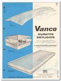 E Van Noorden Company 1958 Vintage Catalog Skylights Vanco Duratite