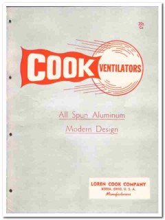Loren Cook Company 1958 Vintage Catalog Ventilators Aluminum Roof Wall Loren Cook Company 1958 Vintage Catalog Ventilators Aluminum Roof Wall