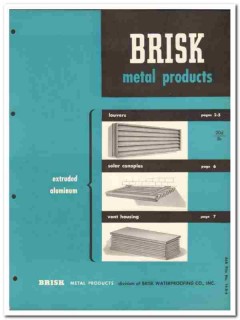 Brisk Waterproofing Company 1958 Vintage Catalog Metal Products Louver