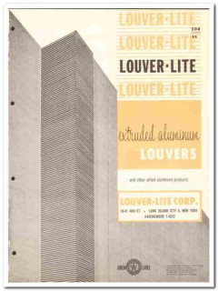 Louver-Lite Corp 1958 Vintage Catalog Walls Louvers Extruded Aluminum