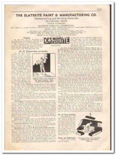 Elaterite Paint Mfg Company 1933 Vintage Catalog Waterproofing Bonding Elaterite Paint Mfg Company 1933 Vintage Catalog Waterproofing Bonding