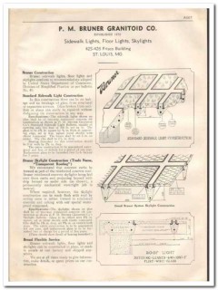 P M Bruner Granitoid Company 1933 Vintage Catalog Sidewalk Lights